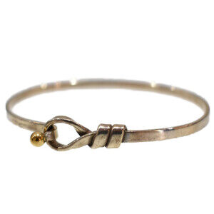 TIFFANY Hook Eye Bangle Silver Gold bracelet